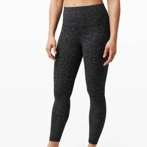 lululemon athletica Pants Jumpsuits Lululemon Align High Rise Crop Leggings 2 Leopard Print Poshmark